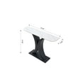 thumbnail image 6 of Youdao 47 inches Modern Black Console Table with Geometric Metal Base, White Marbling Narrow Entryway Table Foyer Table for Entrance, Living Room, Hallway, Entryway, 6 of 9