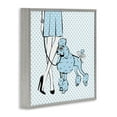 thumbnail image 3 of Stupell Industries Dotted Girl & Poodle Novelty Painting Gray Framed Art Print Wall Art, 24 x 24, 3 of 9