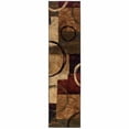 thumbnail image 1 of homeroots home decor 387933 2’ x 8’ Brown and Black Abstract Geometric Runner Rug, 1 of 1