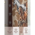 thumbnail image 6 of Brown Retro Horse Sheer Curtains 84 Inch Length 2 Panels Set, Vintage Western Stars Country Voile Window Treatment Rod Pocket Curtains Sheers Drapes for Bedroom/Living Room/Kitchen 52"x84"x2, 6 of 7
