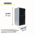 thumbnail image 4 of Locker Casillero Multiusos Alvek 2 Puertas Tipo Cuadro Color Negro — Sistema para Candado, 4 of 6