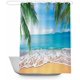 thumbnail image 3 of Cortina de ducha Playa tropical Verano Escena costera Ocean Island P, 3 of 3