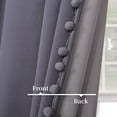 thumbnail image 5 of Haperlare Gray Velvet Curtains 108 inches Length Pom Pom Soft Luxury Room Darkening Elegant Window Covering for Living Room Bedroom, 2 Panels, 5 of 8