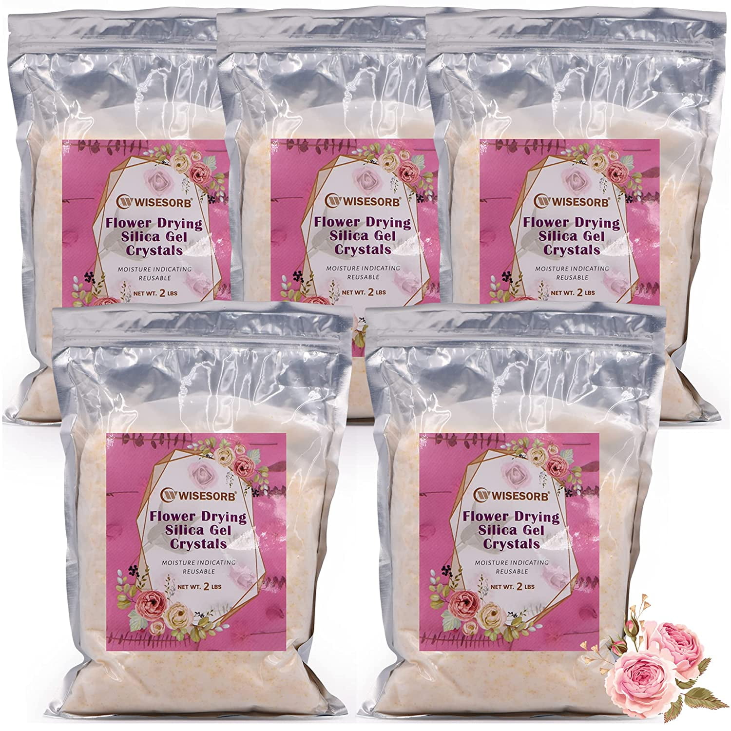 Wisesorb Silica Gel Flower Drying Crystals, 10 LBS Orange to Green