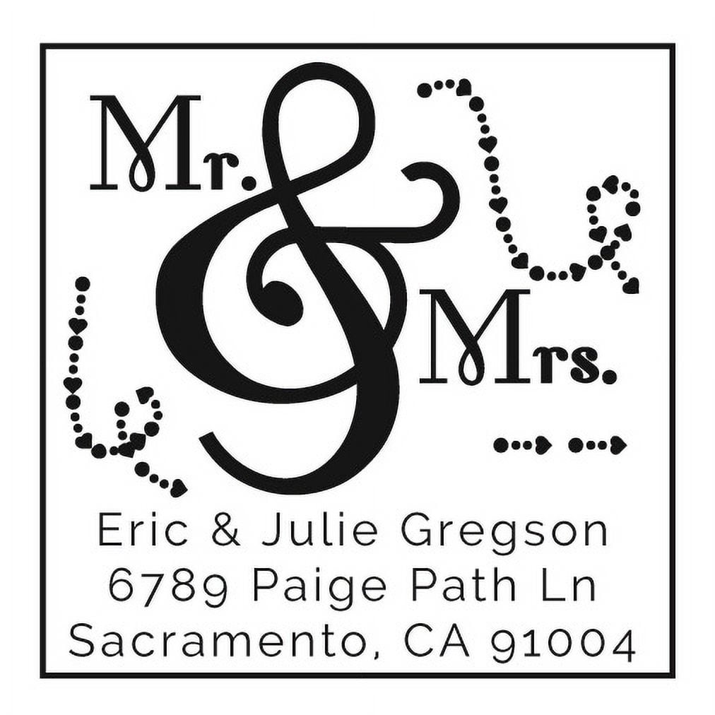 Personalized Square Self Inking Rubber Stamp - The Gregson