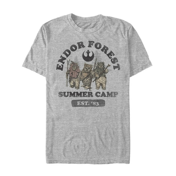 Men's Star Wars Forest of Endor Summer Camp '83 Graphic Tee Athletic Heather Large