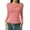 Pink, variant on Women's Ribbed Long Sleeve Pullover Top with Asymmetric Neckline Stretchy Fitted Shirt for Layering Office Casual Outfits