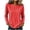 Red, variant on Shrysg Women's Long Sleeve T-Shirt Vertical Striped Crewneck Slim Fit Tops Soft Stretchy Basic Layering Tees Green