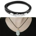 thumbnail image 4 of K-KED 2mm 45/50cm Necklace Rope Leather Cord Stainless Steel Lobster Clasp Mens Womens-Black -45cm, 4 of 9