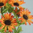 thumbnail image 5 of 1 Pc, 19 Inch Artificial Sunflower Bush w/10 Stems For Fall/Rustic Style Decorations - Orange, 5 of 5