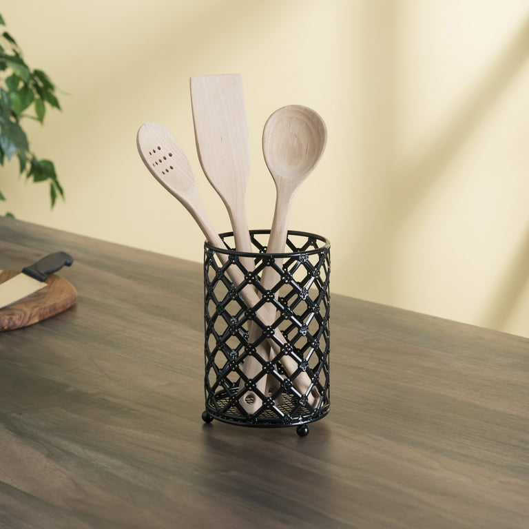 Black Lattice Cutlery Holder Black Lattice Cutlery Holder