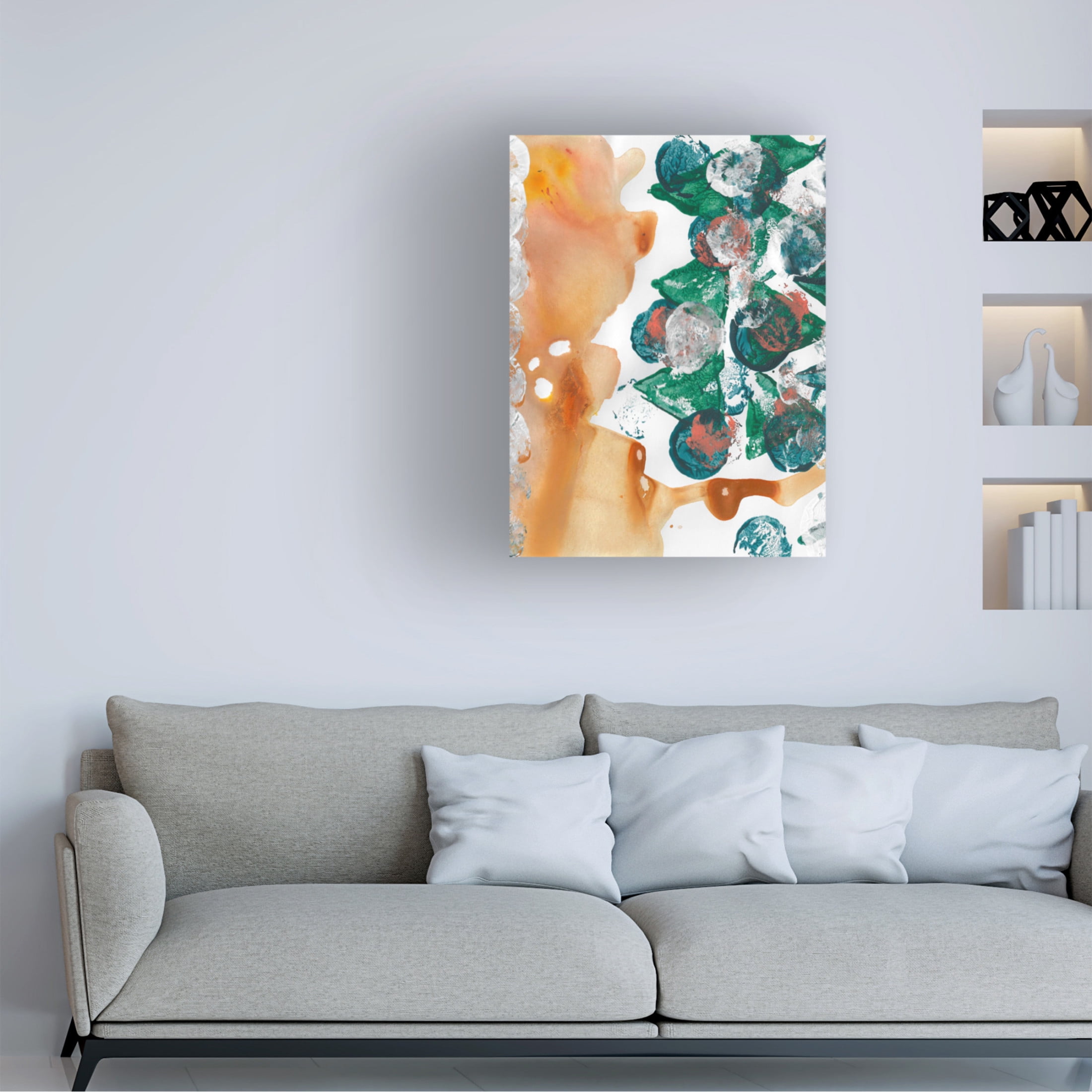 Canvas Wall Art - Maliq 'Opposite' Wall Art for Living Room, Bedroom, or Office Décor by Trademark Fine Art - 14 x 19 Inches