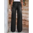 thumbnail image 4 of EMMIOL Women's Mid High Rise Wide Leg Baggy Jeans Y2K Boyfriend Denim Pants with Pockets, 4 of 7