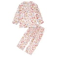 thumbnail image 2 of 1-8Y Toddler Boys Girls Satin Silk Long Sleeve Christmas Pajamas Set Kids Button Down 2PCS Pjs Sleepwear, 2 of 8