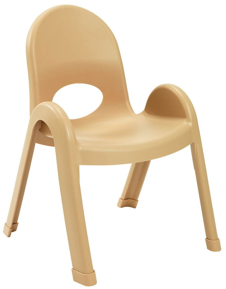 Angeles 11 in. Kids Stacking Chair in Natural Tan