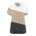 thumbnail image 4 of Staron Summer T-Shirts for Women Oversized V-Neck Short Sleeve Casual Loose Plus Size Basic Tee Shirt, White 4XL, 4 of 4
