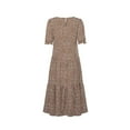 thumbnail image 4 of Vestido maxi informal de verano para mujer Vestido bohemio floral con cuello redondo Puff Manga corta Vestido de playa con gradas Vestido largo con vuelo Fridja  yut386, 4 of 5