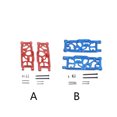 thumbnail image 4 of Vogacara Brazo de suspensión trasera, brazos oscilantes, accesorio de camionero profesional resistente al desgaste, pieza de oruga RC, piezas de mejora Kits de construcción modelo Azul Vogacara FN011853-02, 4 of 6