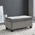 thumbnail image 2 of Modern Velvet Rectangular Storage Ottoman, 2 of 7