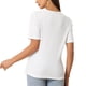 thumbnail image 3 of Camiseta de mujer edición INSPIRE CHIC, cuello redondo, manga corta, básica, texturizada, XS, blanca, 3 of 6