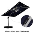 thumbnail image 4 of PURPLE LEAF 9 Feet Umbrella with Base and Light Square Cantilever Umbrellas Large Umbrella Outdoor Umbrellas Offset Umbrellas Patio Umbrella, Navy Blue, 4 of 13