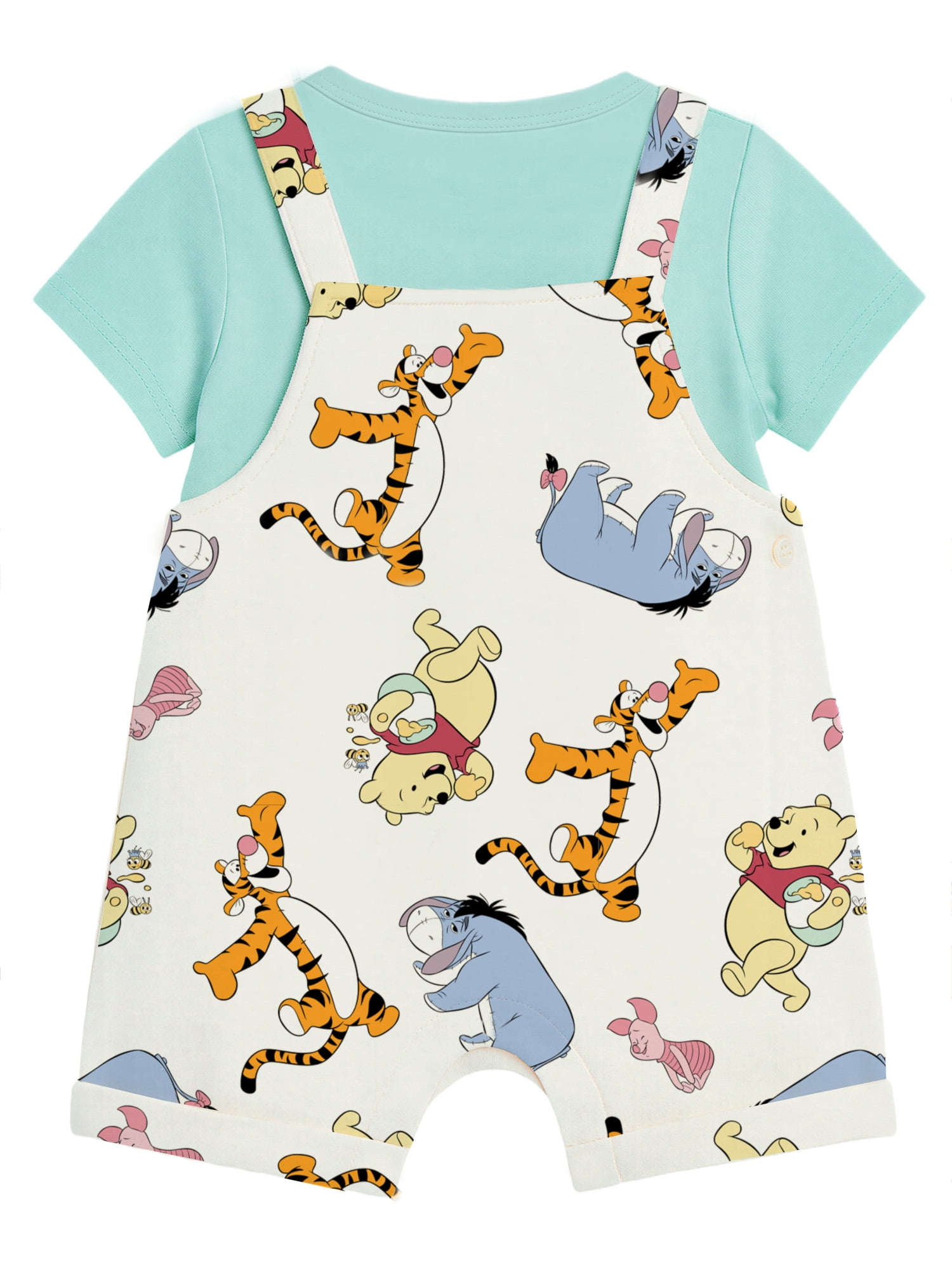 Winnie The Pooh Baby Boy 2 Piece Shortall Set, Sizes 0-24 Months