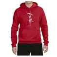 thumbnail image 2 of Vertical Cross Christian Faith Inspirational/Christian Unisex Graphic Hoodie Sweatshirt, Red, Medium, 2 of 3