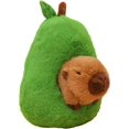 thumbnail image 1 of Capybara Stuffed Animal in Avocado,Cute Avocado Capybara Plush Toy,Capybara Plush with Wearable Avocado, 1 of 5