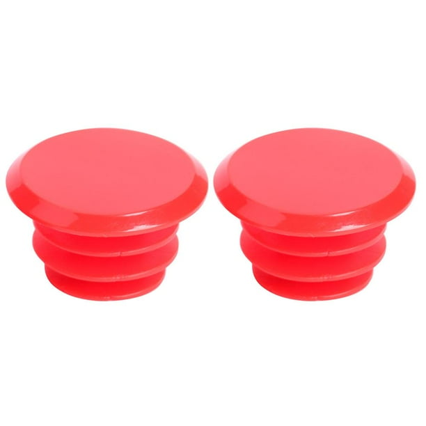 Kotyreds 2pcs Bicycle Handlebar Plug Plastic Mountain Bike Grips End Covers (Red)