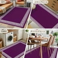 thumbnail image 6 of Dark Purple Geometric 3x5 Area Rugs, White Greek Key Design Abstract Modern Art Non-Skid Rubber Backing Large Rectangle Rugs - Living Room Bedroom Home Office, Indoor Floor Mat Carpets Washable Rug, 6 of 9