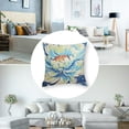 thumbnail image 5 of BANET Pack of 2, Pillow Cover Pillow Covers Flower Throw Pillow Covers Pillowcase Cushion Covers for Sofa Couch Living Room Blue Beige 12x12in, 5 of 7