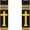 Christian Cross, variant on Class of 2026 Graduation Stole, Kente Inspired African Heritage Honor Sash, Unisex Graduation Gown Accessory for High School and College, Black with Traditional Stripe Patterns