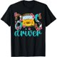 thumbnail image 1 of Camiseta Casual de Manga Corta para Mujer - Estampado Floral y Leopardo - Autobús Escolar "De Vuelta a Clases", 1 of 7