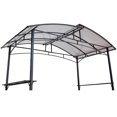 thumbnail image 4 of , Grill gazebo 8x5ft,outdoor patio canopy,BBQ shelter with steel Hardtop and side shelves, Black ,Steel ,, 4 of 18