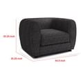 thumbnail image 5 of Dly Sofa Chair-Black Boucle-Wood Frame Tuxedo-Inspired Design, 5 of 6