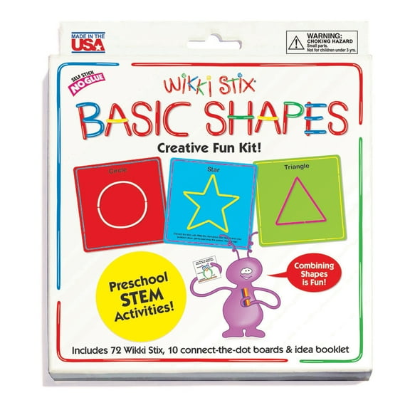 Wikki Stix® Basic Shapes Cards Kit, 10 Cards/72 Wikki Stix
