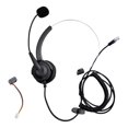 thumbnail image 4 of auriculares monoaurales rj11 manos libres centro de llamadas teléfono con cable auriculares monoaural negro negro un Fanmusic auriculares monoaurales, 4 of 6