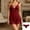 Wine, variant on NominalSnug Nightgowns for Women Babydoll Lingerie Dress Lace Trim Sleep Dress Chemise Nightgowns Ruffle Hem Nightshirts