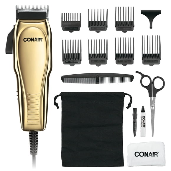 Juego de peluquería Conair 15 piezas Cromado Dorado HC227ES