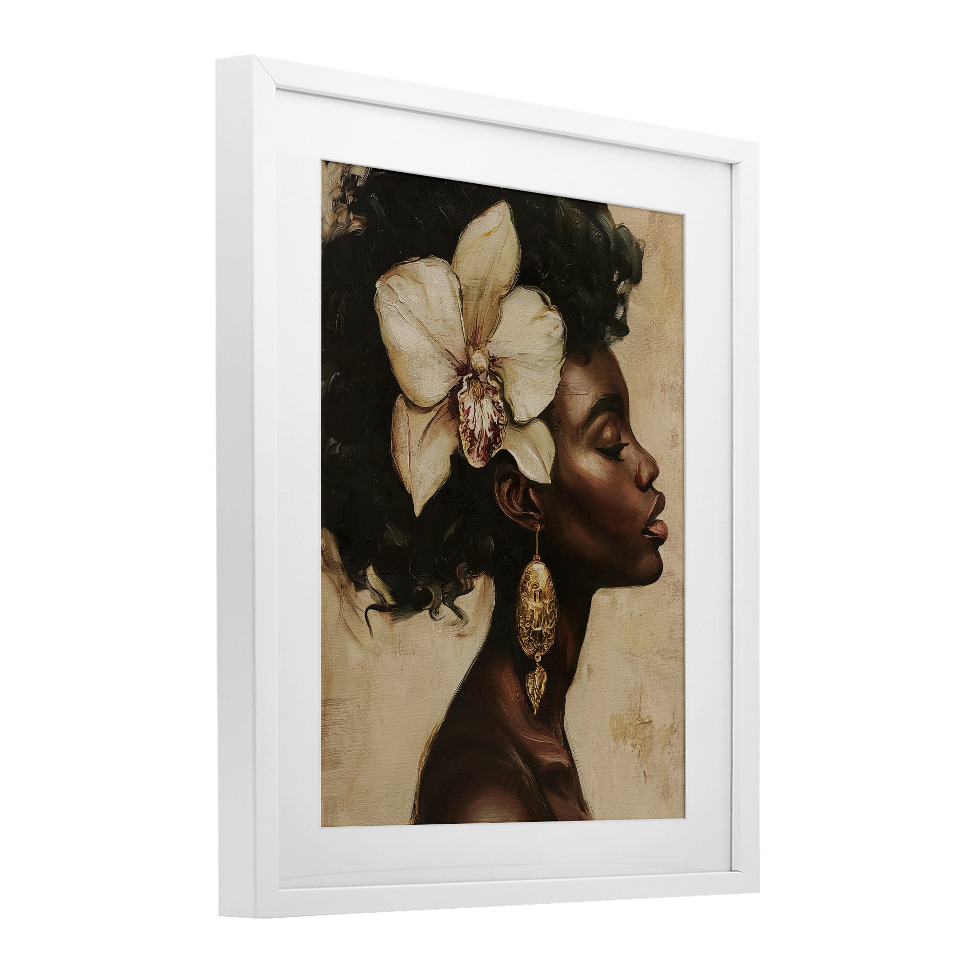 Stupell Industries Orchid Majesty Portrait White Framed Print Under Glass, design by Svetlana Aleynikova