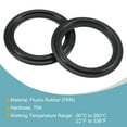 thumbnail image 3 of Uxcell 1.5" Fluorine Rubber Gasket Flange O-Ring for Vacuum Clamp Black 2 Count, 3 of 5