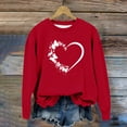 thumbnail image 5 of Girls Valentines Sweatshirt,Girls Big Kids Valentine'S Day Printed Sweatshirt Crewneck Long Sleeve Fall Winter Soft Cozy Casual Daily Wear 1-15 Years Red 3 Years, 5 of 9