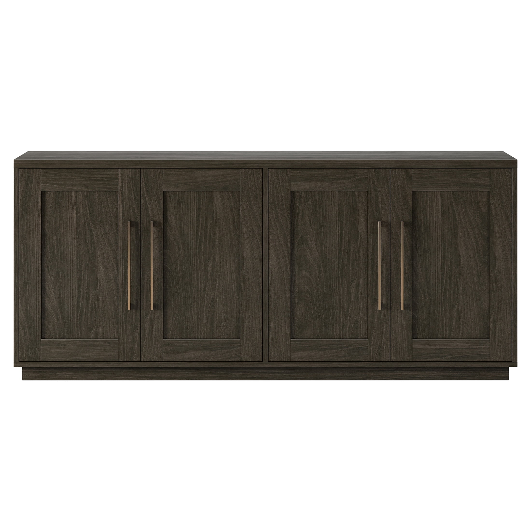 Evelyn&Zoe Modern/Contemporary 68" Wide Alder Brown Buffet Table