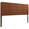 thumbnail image 2 of Sparta Weave Vegan Leather King Headboard in Walnut Brown, 2 of 8