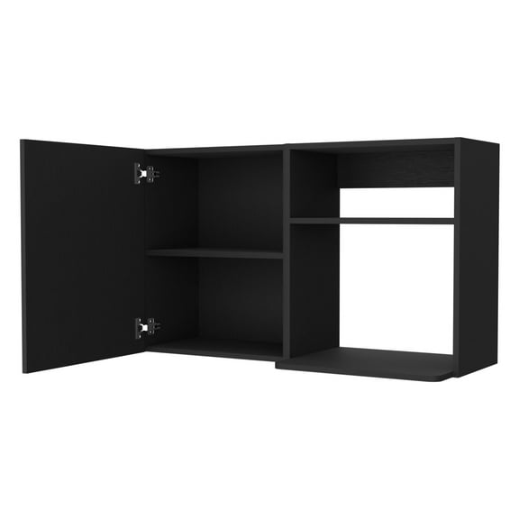 Newboti Furniture Oklahoma 2 Wall Cabinet, 2 Door Stackable Wall Mounted Storage Cabinet with 2 Side Shelf 48545
