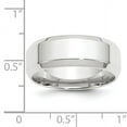 thumbnail image 5 of Primal Gold 10 Karat White Gold 8mm Bevel Edge Comfort Fit Band Size 13, 5 of 8