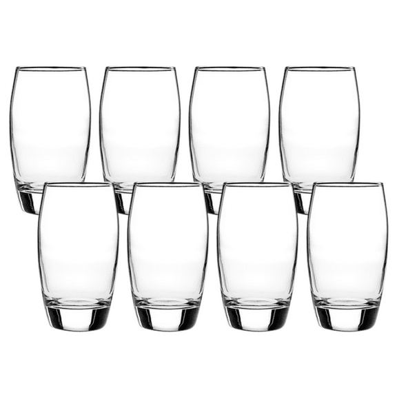 Mainstays Ellendale 8-Piece 16 oz Glass Drinkware Set