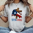 thumbnail image 3 of Strong Texas flag cross christian texas pride 2025 T-Shirt Men's And Women's Graphic Tee 100% Cotton by TBun, Full Sizes S-5XL, 3 of 5