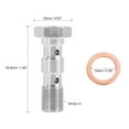 thumbnail image 2 of Unique Bargains 2 Set Stainless Steel M10x1.0 Metric Thread Double Banjo Bolt Brake Fitting Adapter with Washers for Motorcycle Car, 2 of 6