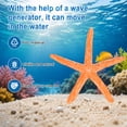 thumbnail image 2 of Paquete de 10 decoraciones de estrella de mar, decoración mini estrella de mar artificial de PVC de 2.4" para acuario/decoración de pecera/playa [Naranja], 2 of 6